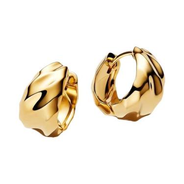 Imagem de Brincos De Argola De Coração Com Pérola Lunar E Cristal Em Prata Ester