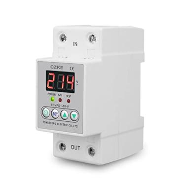 Imagem de ONECMN Trilho DIN 40A 60A ON/Off Ajustável sobre Sob Tensão Proteciotn Dispositivo Protetor de Reconexão Automática com Visor de Tensão (60A)