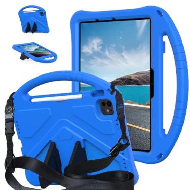 Imagem de QYiiD Capa infantil para iPad Pro de 13 polegadas (M5 2025 / M4 2024), capa protetora de EVA infantil à prova de choque com alça de suporte, alça de ombro, suporte para iPad Air 13/Pro13 2024/2025