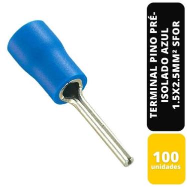 Imagem de Kit c/100 terminal pino pré-isolado az 1.5x2.5mm² sfor - SFORPLAST
