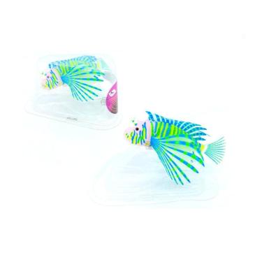 Imagem de Enfeite Lionfish Peixe Maxxi Decoração Aquários Azul 15110B