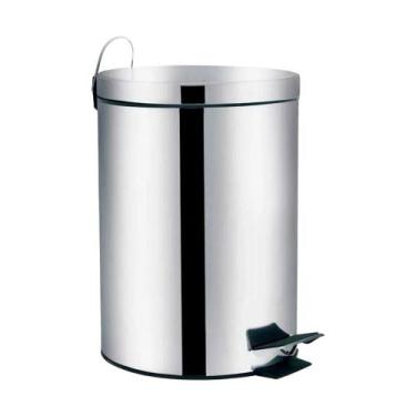 Imagem de Lixeira em Aço Inox com Pedal e Balde Removível 5L Ágata - BIGSUL