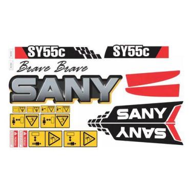 Imagem de Kit Adesivos - Sany Sy55c Brave Para Escavadeira - STARPAC