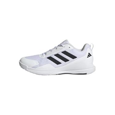 Imagem de adidas Novaflight 2 Tênis masculino para uso interno, Branco/Preto/Branco, 42