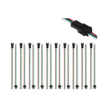 Imagem de Cabo Conector De Extensão Para Fita LED SM2P 3P 4P 5P 6 Pinos Macho E 