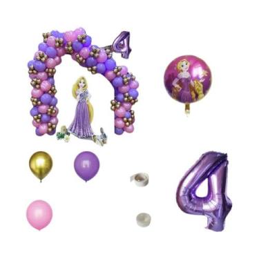 Imagem de Conjunto De Decoração De Festa De Aniversário Da Princesa Rapunzel Bal