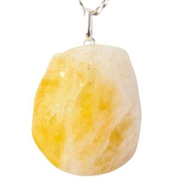 Imagem de Colar Chapa Citrino Bombardeado Pino Prata 950 - CristaisdeCurvelo