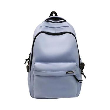 Imagem de Mochila Grande De Cor Sólida Preta Para Estudantes Do Ensino Médio, Bo