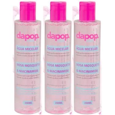 Imagem de Água Micelar Facial Dapop Rosa Mosqueta Purifica - Kit 3 Un