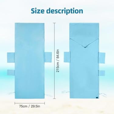 Imagem de Capa de toalha para espreguiçadeira, capa para cadeira de praia, fibra ultrafina, macia, confortável, secagem rápida, extra longa com bolsos para uso em salão de praia, piscina, (Amarela)