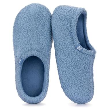 Imagem de RockDove Pantufa feminina de lã fechada nas costas, Azul, 38