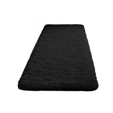 Imagem de Tapete Passadeira 2,00 X 0,60 Mt Sala e Quarto para Sala e Quarto, Fácil de Limpar e Durável, Adapta-se a Residências Brasileiras com Estilos Modernos ou Clássicos(Preto Liso)