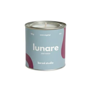 Imagem de Vela Aromática Lunare, Chá Branco, Cera Vegetal, Feita à Mão, Pavio de Algodão, Essência Premium