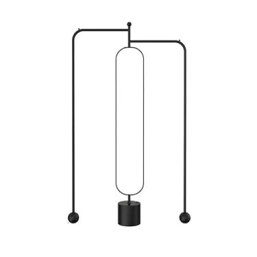 Imagem de KHUTRW3D Quarto giratório para quarto espelho de chão e cabideiro para sala de estar canto roupas penduradas em casa em pé livre (preto)