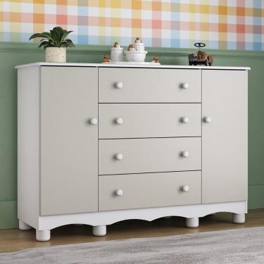 Imagem de Cômoda Infantil 125cm 2 Portas e 4 Gavetas Dengo Multimóveis MP4440
