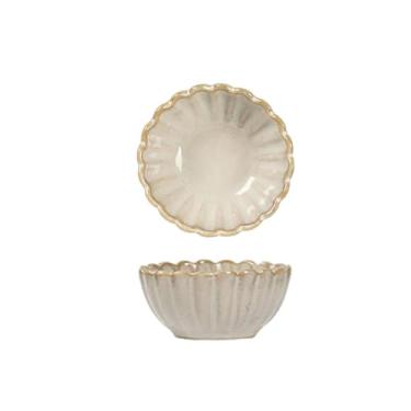 Imagem de Prato de cerâmica retrô irregular doméstico utensílios de mesa frescos - café 8,6 cm