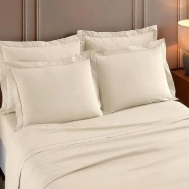 Imagem de Kit Fronha Buettner Reffinata 230 Fios 2 peças Perola- 100% Algodão - 