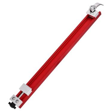Imagem de Guia de Base para Máquina de Corte, Trilho Guia Ajustável Serra Circular em Liga Alumínio Grampo Posicionamento Fresagem Serra Circular para Tarefas Corte (Vermelho)