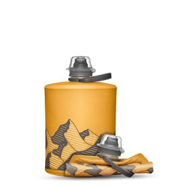 Imagem de HydraPak Stow – Garrafa de água dobrável para mochila (500 ml) – Sem BPA, ultra leve, tampa giratória à prova de derramamento – Amarelo dourado