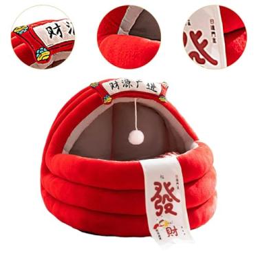 Imagem de Fenteer Cama para Gato, Casinha para Cachorro Pequeno, Estável, Confortável, Criativa, Compacta, Fofa, Quente para Gatinho, Cama Ideal para Gatos, M