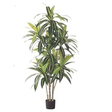 Imagem de SLGGPJBU Plantas falsas planta artificial decoração sala de estar árvore artificial em vaso simulação vasos plantas artificiais para casa plantas artificiais internas ao ar livre, 180 cm