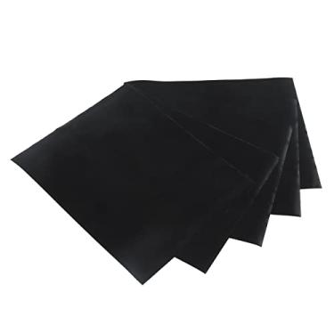 Imagem de Esteira de fibra de vidro para forno, resistente ao calor, antiaderente, segura para máquina de lavar louça, para cozinha, grelhar, 40x50cm, preta, 5 peças