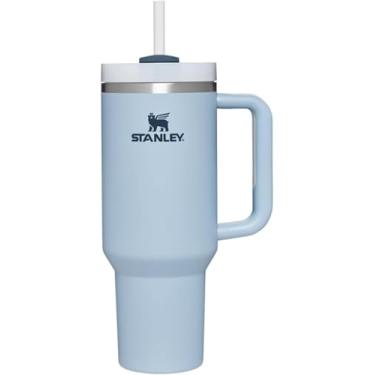 Imagem de Stanley Copo Quencher H2.0 FlowState de aço inoxidável isolado a vácuo com tampa e canudo para água, chá gelado ou café, smoothie e mais, cambraia, 1,134 g