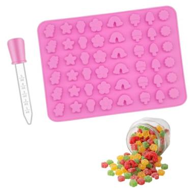 Imagem de Molde de Siliocone Mini Arco-íris Estrela Flores 48 Cavidades Goma Doce Chocolate Gelatina Bala Fini