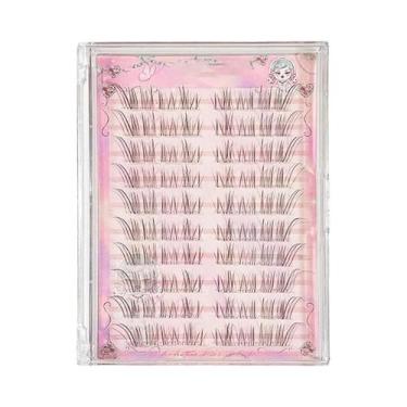 Imagem de Cílios Postiços Segmentados Estilo Raposa Natural Com 10 Fileiras Para