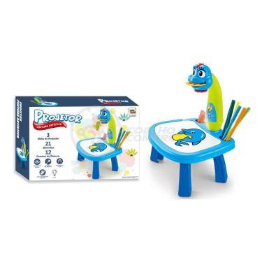 Imagem de Projetor Para Desenho Infantil Mesa Pintura De Projeção Magica Brinquedos Aprendizagem Galinha Azul
