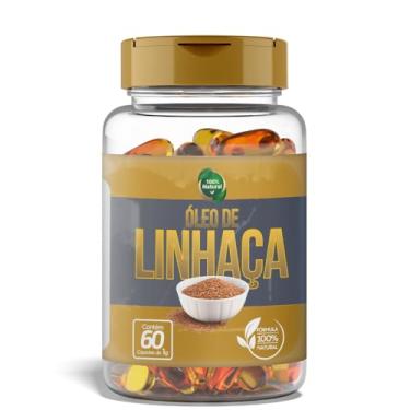 Imagem de Óleo de Linhaça Dourada 500mg - 60 Cápsulas - Fonte Natural de Ômega 3, 6 e 9 Vegetal - Suporte para Saúde Cardiovascular e Equilíbrio Hormonal - Prensado a Frio e de Alta Pureza