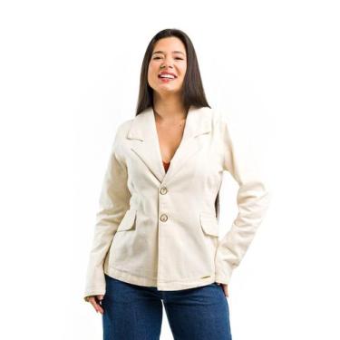 Imagem de Blazer Social Estruturado Sem Elastano - Restrito Jeans, 36, Bege