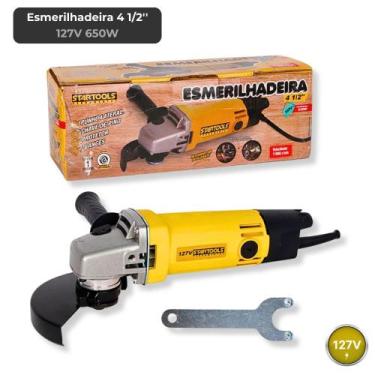 Imagem de Esmerilhadeira 4.1,2 650W 11.000RPM com Punho Lateral e Acessórios 127