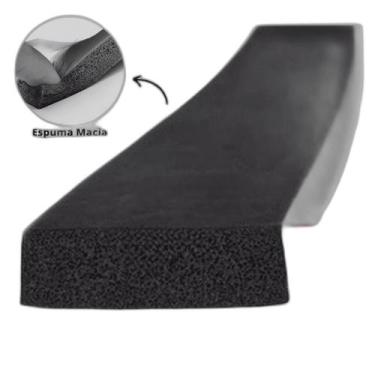 Imagem de Espuma Fita Adesiva Pvc Borracha Vedação E=8Mmx10 Mts Preta - Leolud