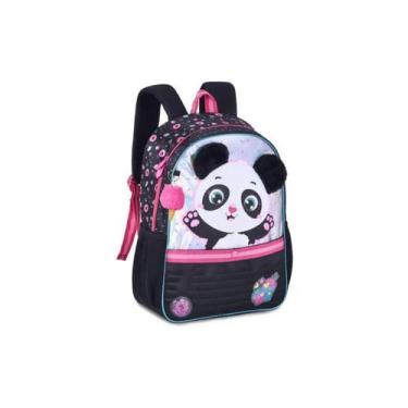 Imagem de Mochila Escolar Simples Clio Style Panda Animais Infantil