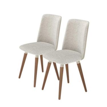 Imagem de Conjunto 2 Cadeiras Dakota Giratória Natural Champanhe - Província, Bo