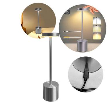 Imagem de Luminária de Mesa LED Recarregável 3 Cores - Nilo-imports