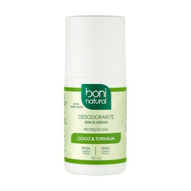 Imagem de BONI NATURAL - Desodorante Roll-On sem Alumínio, Natural, Vegetal e Vegano, Coco e Toranja, Boni Natural, 55ml