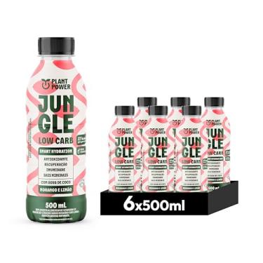 Imagem de Jungle Low Carb Morango com Limão, Bebida Funcional, 500ml - 6 unidades