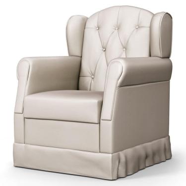 Imagem de Poltrona De Amamentação Balanço Lucy P04 Sintético Bege - Mpozenato