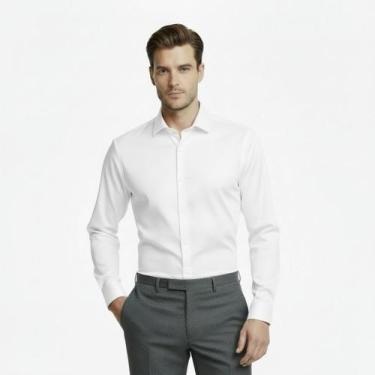 Imagem de Camisa Social Masculina Manga Longa Slim Fit Premium Camisaria Social,