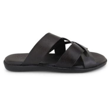 Imagem de Chinelo Masculina Couro Confortável Sandália Masculina Leve-Masculino