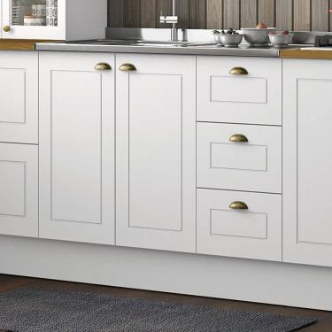 Imagem de Balcão de Cozinha Pia 120 Cm 3 Gavetas 2 Portas Americana Henn