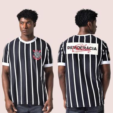 Imagem de Camiseta Masculina Retrô Corinthians Democracia 1982-Masculino