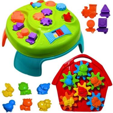 Imagem de Mesa Didática Bebe 1 Ano kit Educativo Brinquedo Menino Menina Casa Fa