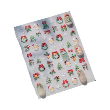 Imagem de Adesivos De Unha De Luxo Com Cristais E Diamantes Para O Natal, Desenh