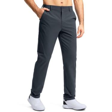 Imagem de Calças de golfe Pudolla Stretch Work Dress, cinza ferro para homens