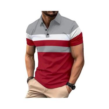 Imagem de Camisa Polo Masculina De Verão Casual, Fashionável, Macia E Confortáve
