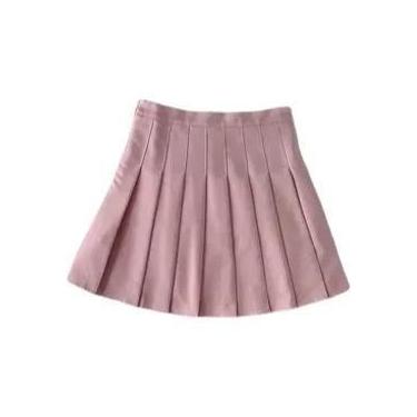 Imagem de Saia Curta Feminina De Cintura Alta Em A, Cor Sólida, Ajuste Slim, Est