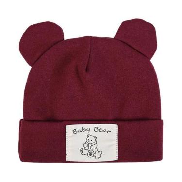 Imagem de Toucas Turbante Com Orelhas De Urso Para Bebês Em Cashmere Sintético P